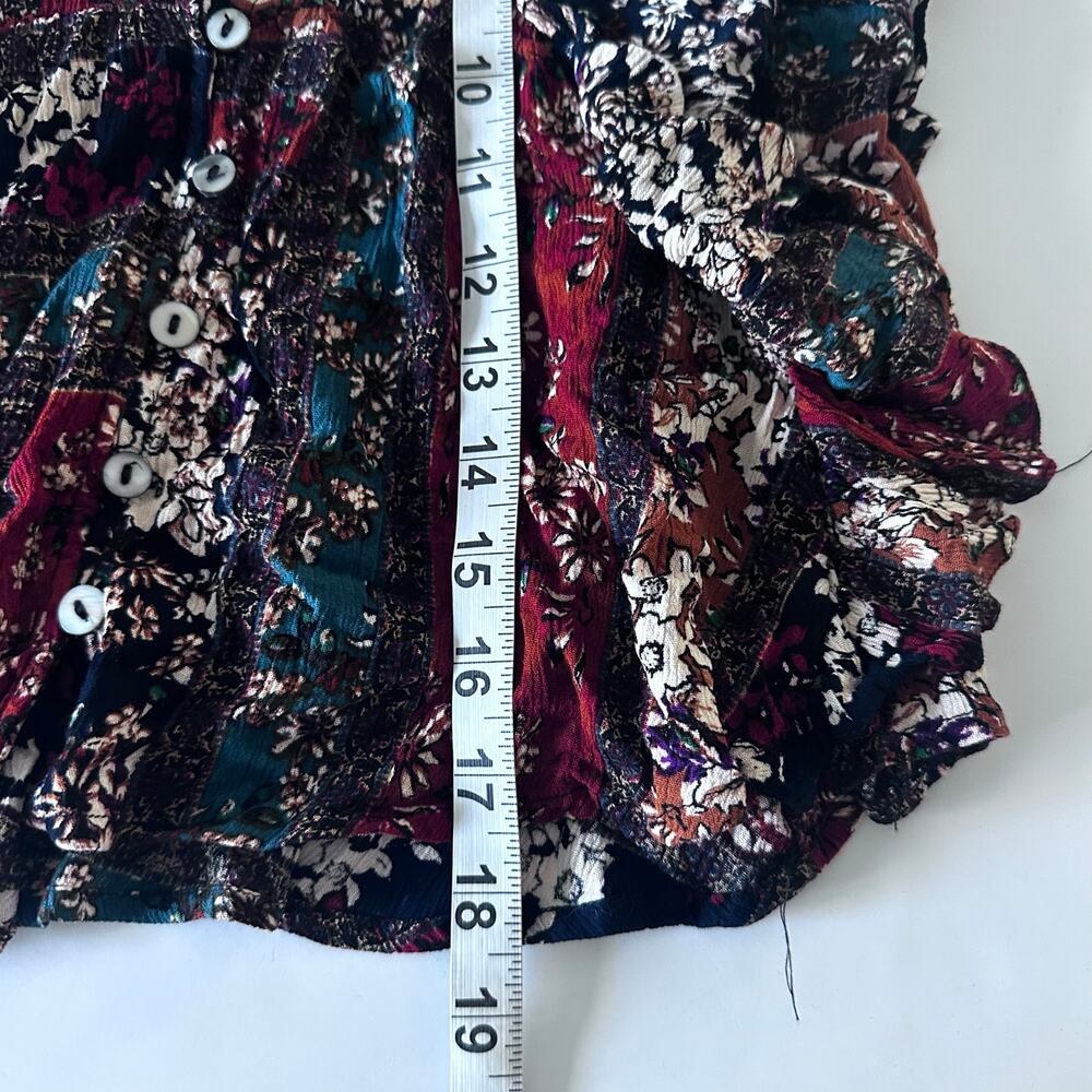 Millibon Floral Crop Blouse - Women's Medium - Boho - Picture 8 of 8